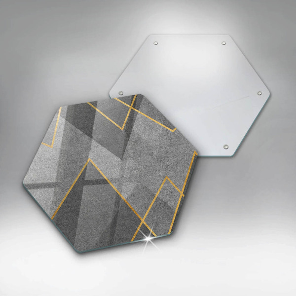 Skärbräda glas sexhörning Skarpa former