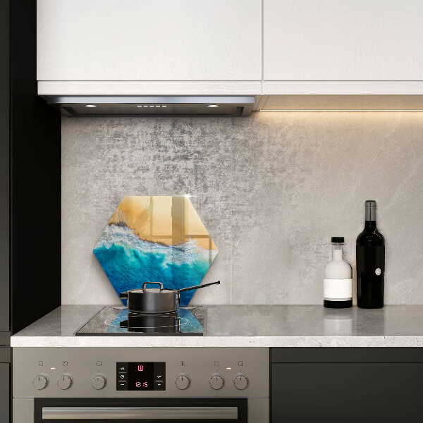 Skärbräda glas sexhörning Strand och hav