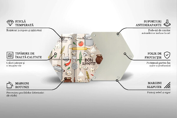 Skärbräda glas sexhörning Kök illustration