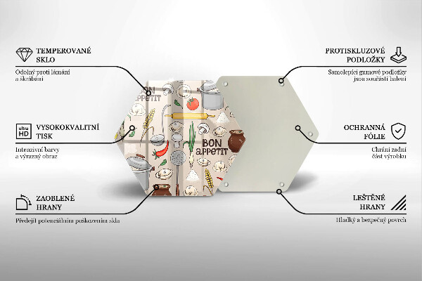 Skärbräda glas sexhörning Kök illustration