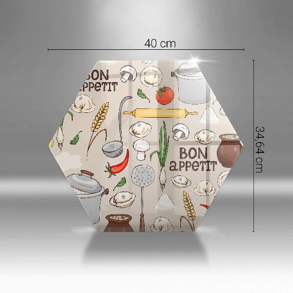 Skärbräda glas sexhörning Kök illustration