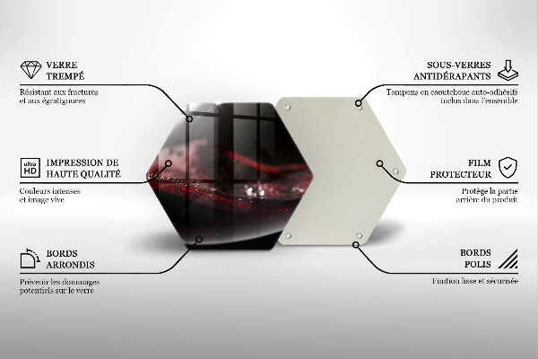 Skärbräda glas sexhörning Rött vin i ett glas