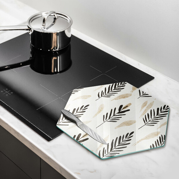 Skärbräda glas sexhörning Boho växter