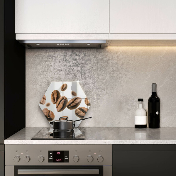 Skärbräda glas sexhörning Kaffebönor