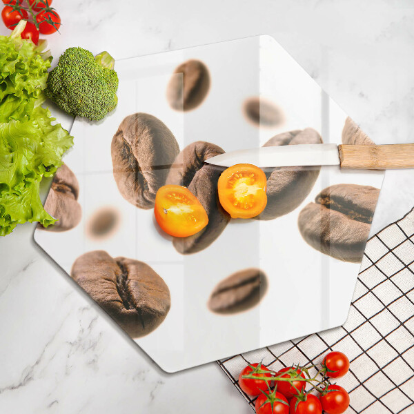 Skärbräda glas sexhörning Kaffebönor