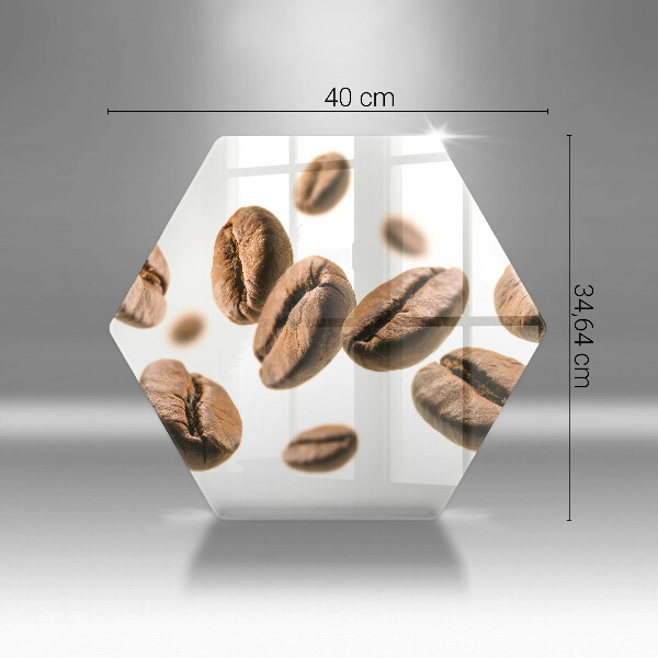 Skärbräda glas sexhörning Kaffebönor