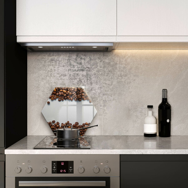 Skärbräda glas sexhörning Kaffebönor