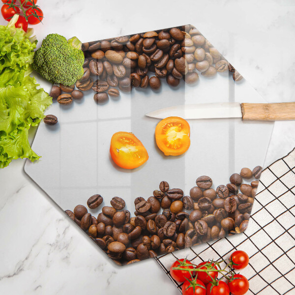 Skärbräda glas sexhörning Kaffebönor