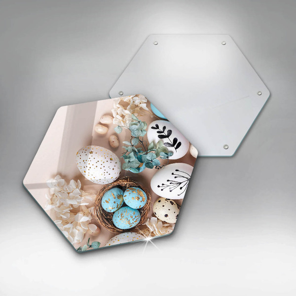 Skärbräda glas sexhörning Påskdekorationer