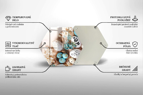 Skärbräda glas sexhörning Påskdekorationer