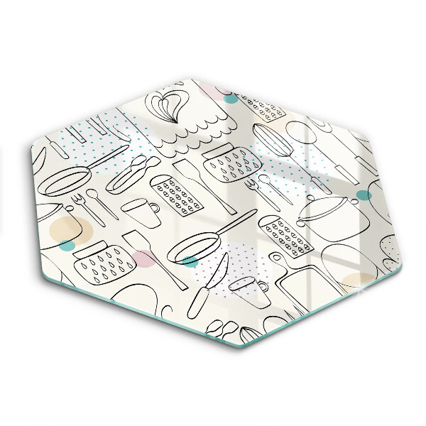 Skärbräda glas sexhörning Kökstillbehör