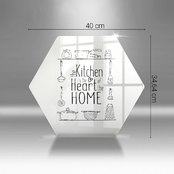 Skärbräda glas sexhörning Inskrift mening