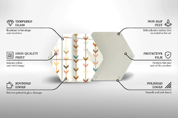 Skärbräda glas sexhörning Geometriska element