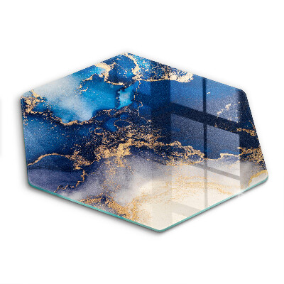 Skärbräda glas sexhörning Marmor abstraktion