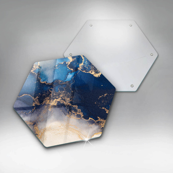 Skärbräda glas sexhörning Marmor abstraktion
