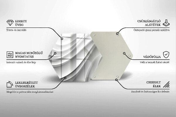 Skärbräda glas sexhörning Geometriska linjer