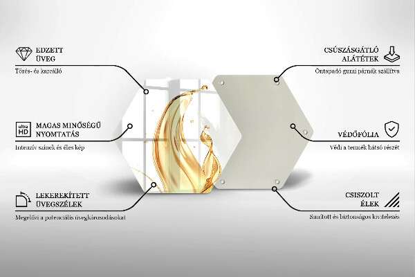 Skärbräda glas sexhörning Olivolja