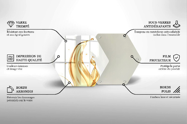 Skärbräda glas sexhörning Olivolja
