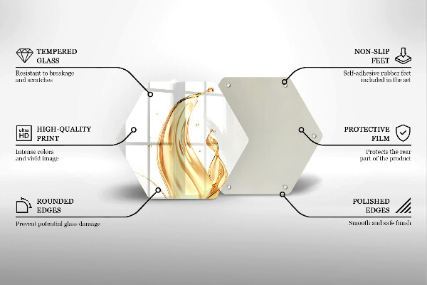 Skärbräda glas sexhörning Olivolja