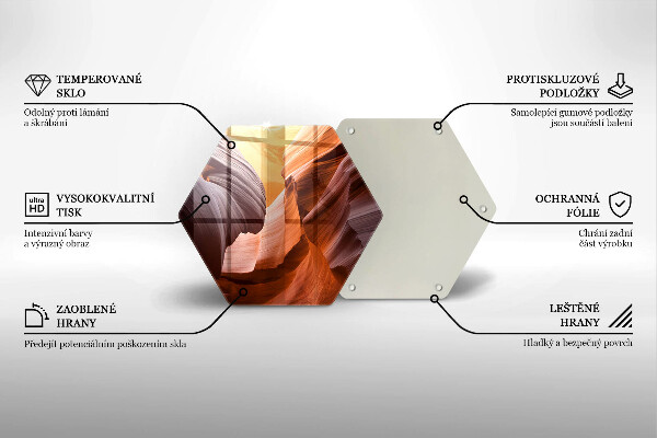 Skärbräda glas sexhörning Grand Canyon