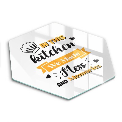 Skärbräda glas sexhörning I det här köket skapade vi oreda och minnen