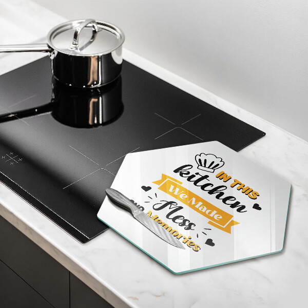 Skärbräda glas sexhörning I det här köket skapade vi oreda och minnen