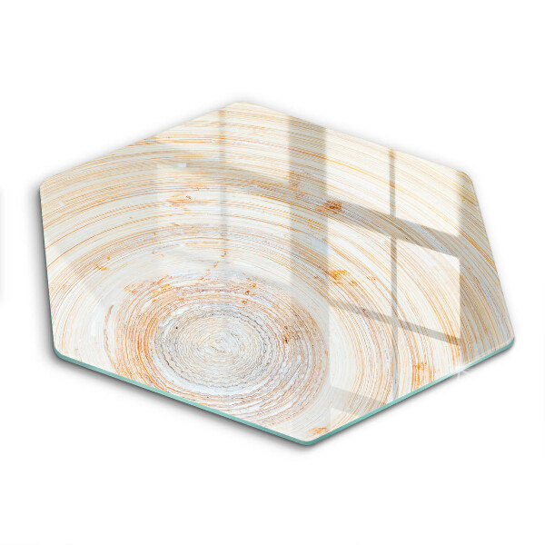 Skärbräda glas sexhörning Trästruktur
