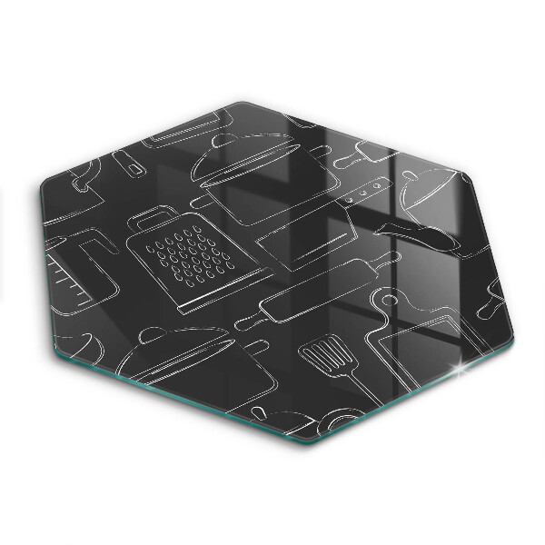 Skärbräda glas sexhörning Tecknade kökstillbehör