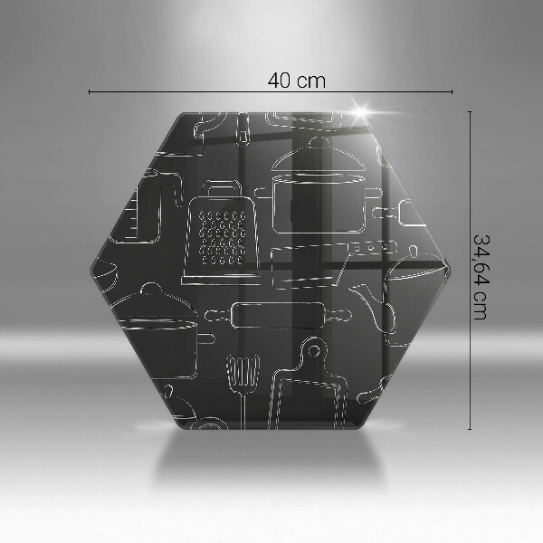 Skärbräda glas sexhörning Tecknade kökstillbehör
