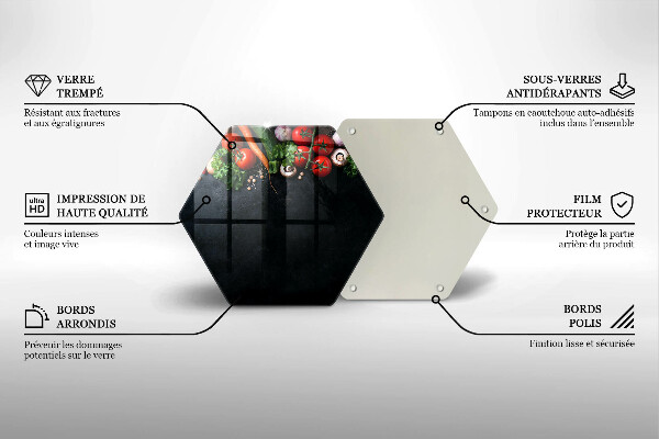 Skärbräda glas sexhörning Färgglada grönsaker