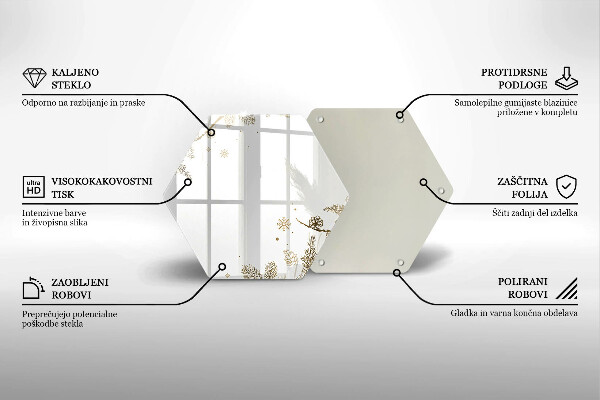 Skärbräda glas sexhörning Vinterdekorationer