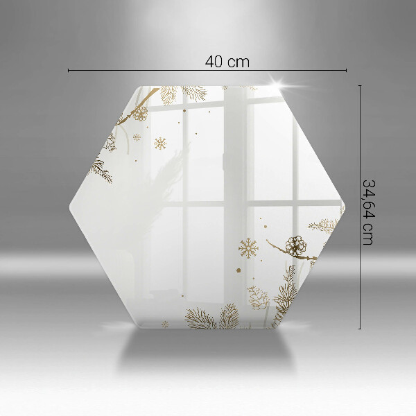 Skärbräda glas sexhörning Vinterdekorationer