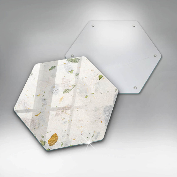 Skärbräda glas sexhörning Fallande löv