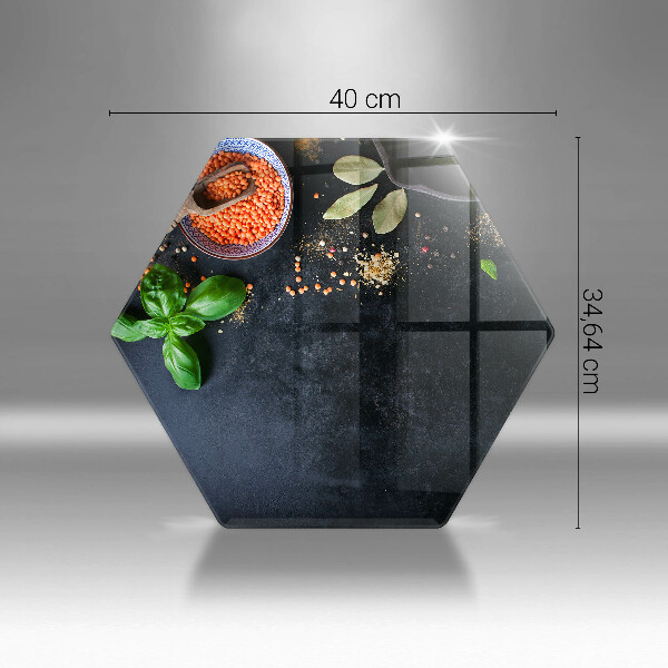 Skärbräda glas sexhörning Skålar med kryddor