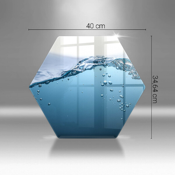 Skärbräda glas sexhörning Blått vatten