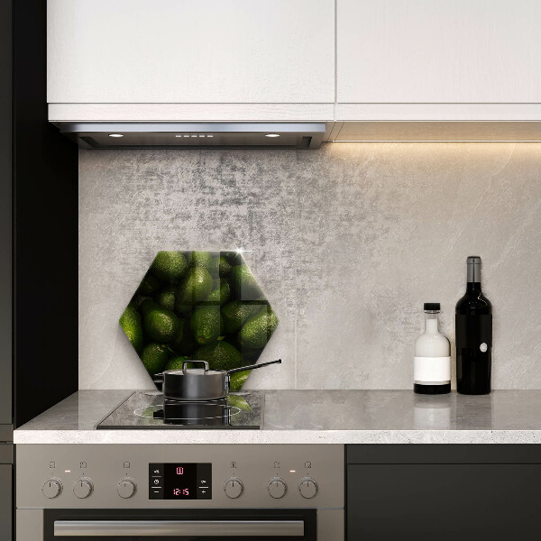 Skärbräda glas sexhörning Avokado frukt