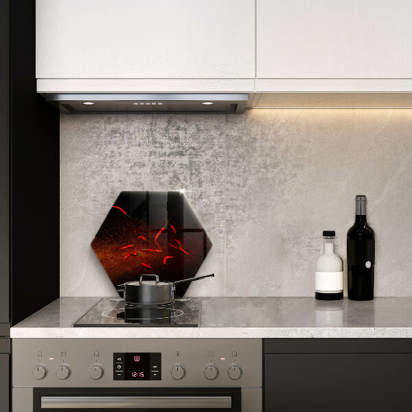 Skärbräda glas sexhörning Varm chilipeppar