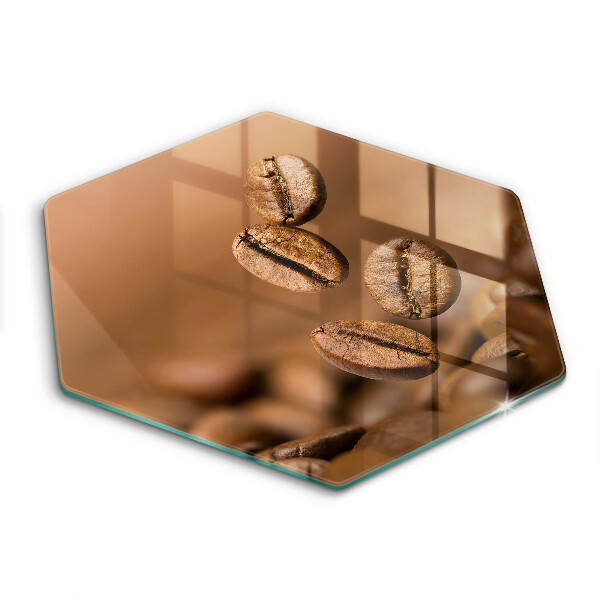 Skärbräda glas sexhörning Kaffebönor