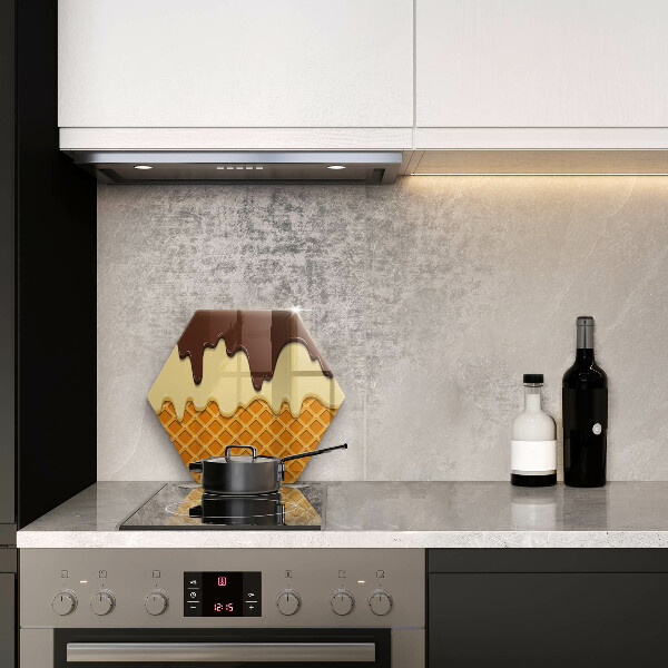 Skärbräda glas sexhörning Glasstrut illustration