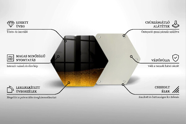 Skärbräda glas sexhörning Kolsyrat öl