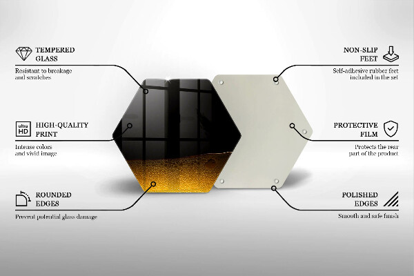 Skärbräda glas sexhörning Kolsyrat öl