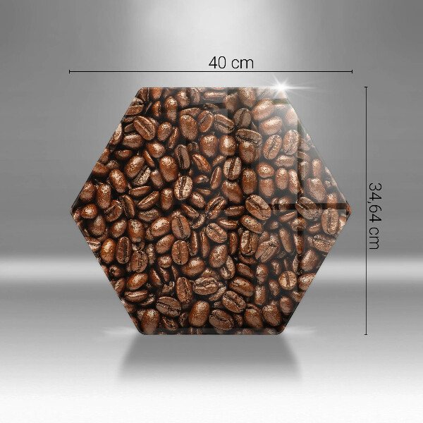 Skärbräda glas sexhörning Kaffebönor