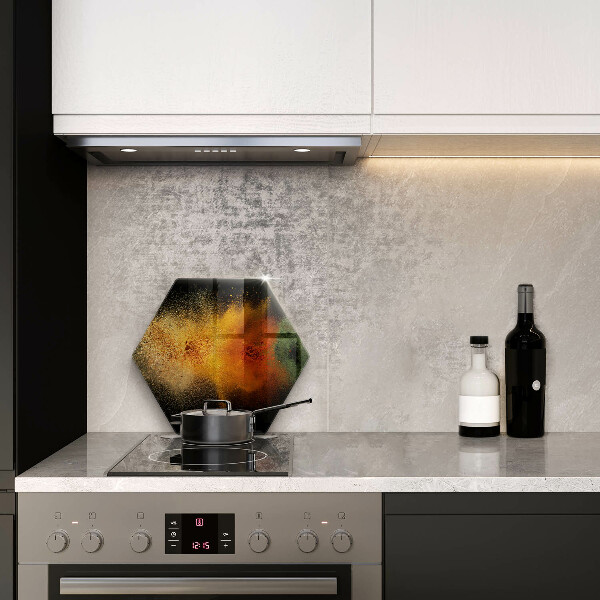 Skärbräda glas sexhörning Färgglada kryddor