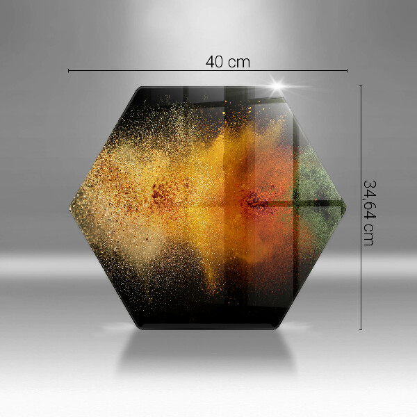Skärbräda glas sexhörning Färgglada kryddor