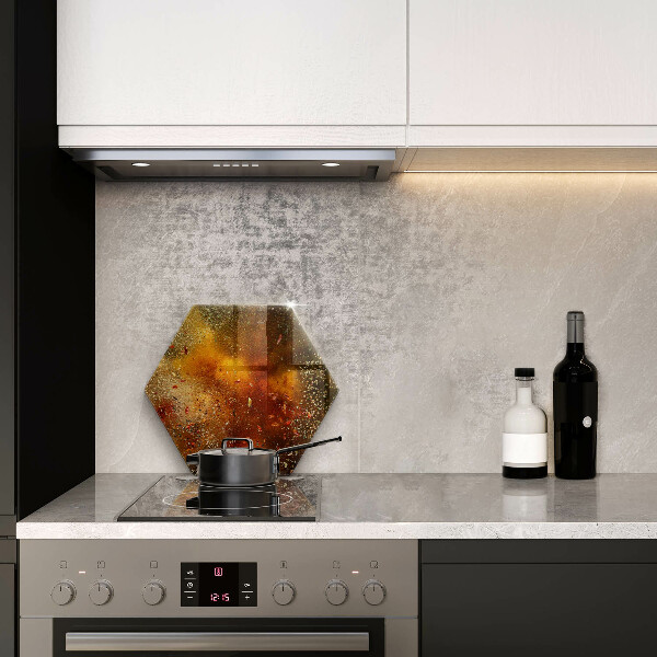 Skärbräda glas sexhörning Färgglada kryddor