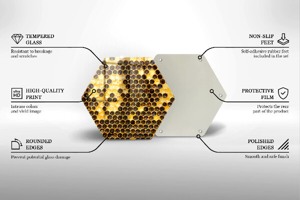 Skärbräda glas sexhörning Vaxkaka