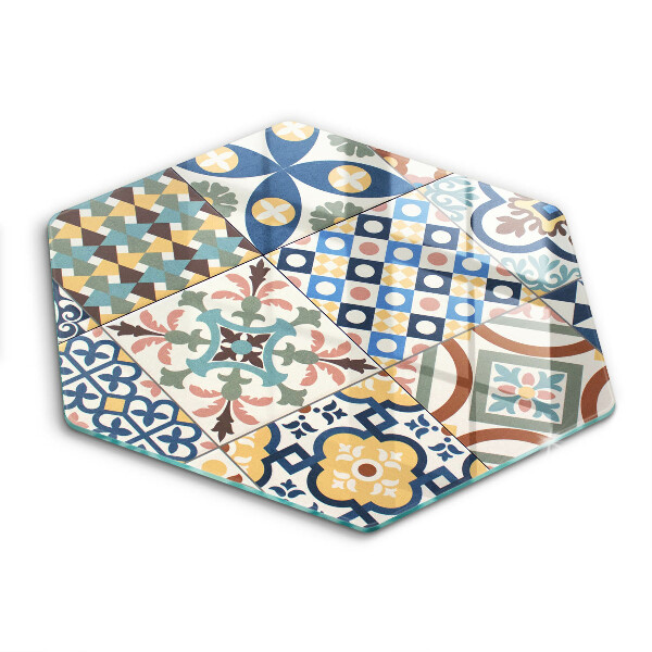 Skärbräda glas sexhörning Dekorativa plattor