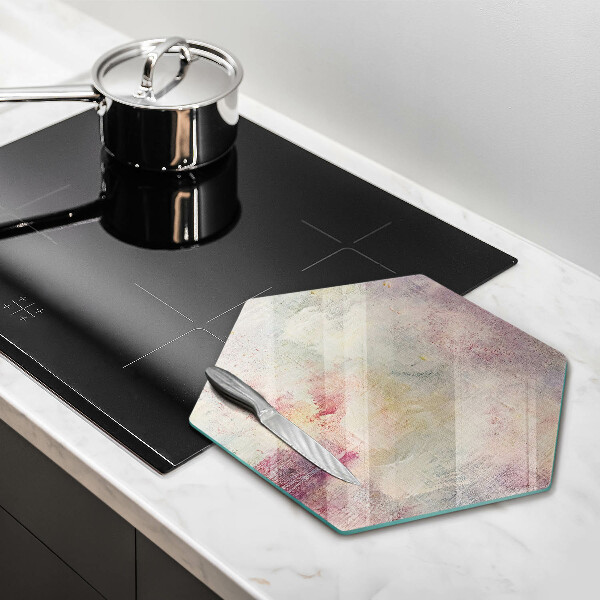 Skärbräda glas sexhörning Måla textur bakgrund