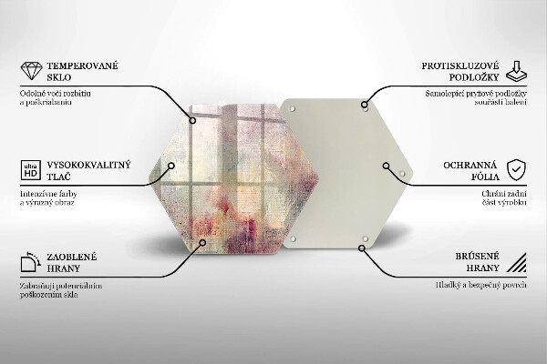 Skärbräda glas sexhörning Måla textur bakgrund