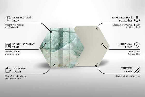 Skärbräda glas sexhörning Stenstruktur